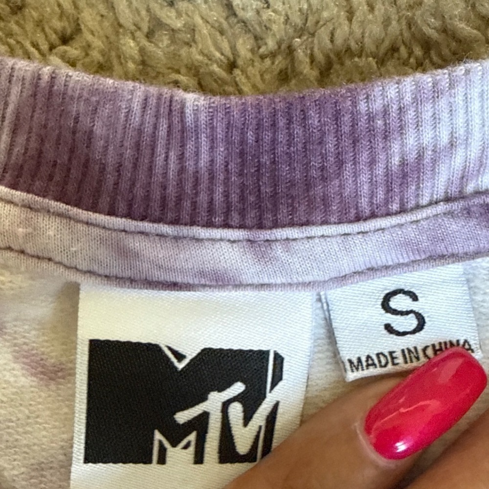 MTV Music Television Tie Dye I Want My MTV 1981 Graphic Sweatshirt - Picture 2 of 3